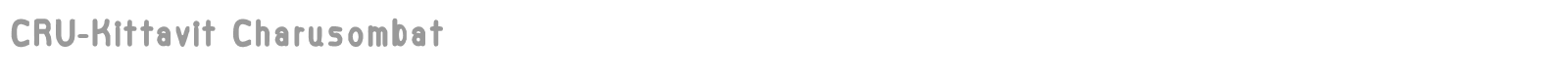 CRU-Kittavit Charusombat font preview